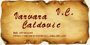 Varvara Ćaldović vizit kartica